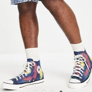 Converse Allstar Chuck Taylor Blue & Wine Tie Dye Hightop Sneakers Unisex